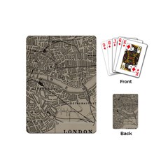 Vintage London Map Playing Cards Single Design (Mini)