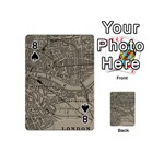 Vintage London Map Playing Cards 54 Designs (Mini) Front - Spade8