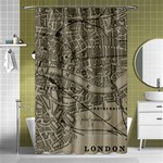 Vintage London Map Shower Curtain 48  x 72  (Small)  Curtain(48  X 72 )