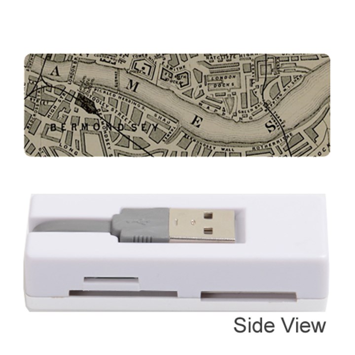 Vintage London Map Memory Card Reader (Stick)