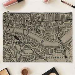 Vintage London Map Cosmetic Bag (XXXL)