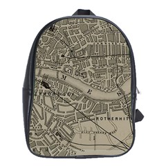 Vintage London Map School Bag (xl)