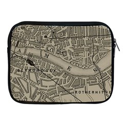 Vintage London Map Apple Ipad 2/3/4 Zipper Cases by Cendanart