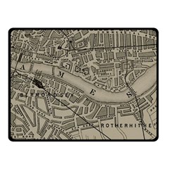 Vintage London Map Two Sides Fleece Blanket (Small)