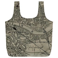 Vintage London Map Full Print Recycle Bag (XL)