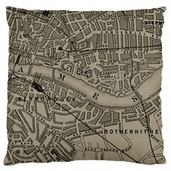 Vintage London Map Standard Premium Plush Fleece Cushion Case (one Side) by Cendanart