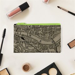 Vintage London Map Cosmetic Bag (xs) by Cendanart