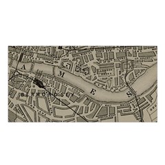 Vintage London Map Satin Shawl 45  x 80 