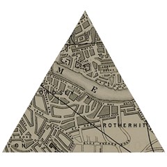 Vintage London Map Wooden Puzzle Triangle by Cendanart