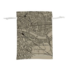 Vintage London Map Lightweight Drawstring Pouch (L)