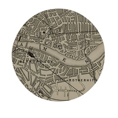 Vintage London Map Mini Round Pill Box (Pack of 5)