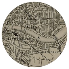 Vintage London Map Round Trivet