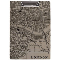 Vintage London Map A4 Acrylic Clipboard