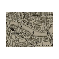 Vintage London Map Premium Plush Fleece Blanket (Mini)