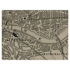 Vintage London Map Premium Plush Fleece Blanket (Extra Small)