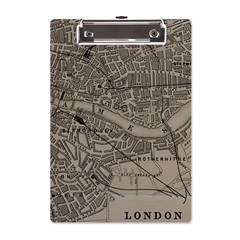 Vintage London Map A5 Acrylic Clipboard