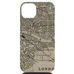 Vintage London Map iPhone 14 Plus Black UV Print Case Front