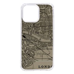 Vintage London Map Iphone 14 Pro Max Tpu Uv Print Case by Cendanart