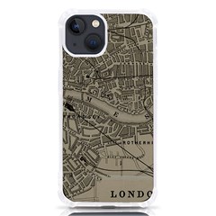 Vintage London Map iPhone 13 TPU UV Print Case