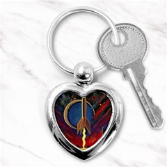 Rocket Painting Key Chain (heart) by Cendanart