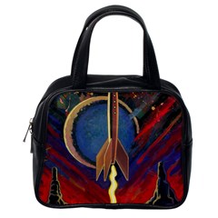 Rocket Painting Classic Handbag (one Side) by Cendanart