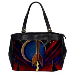 Rocket Painting Oversize Office Handbag by Cendanart