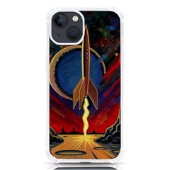 Rocket Painting Iphone 13 Tpu Uv Print Case by Cendanart