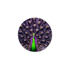 Peacock Bird Color Golf Ball Marker by Cendanart