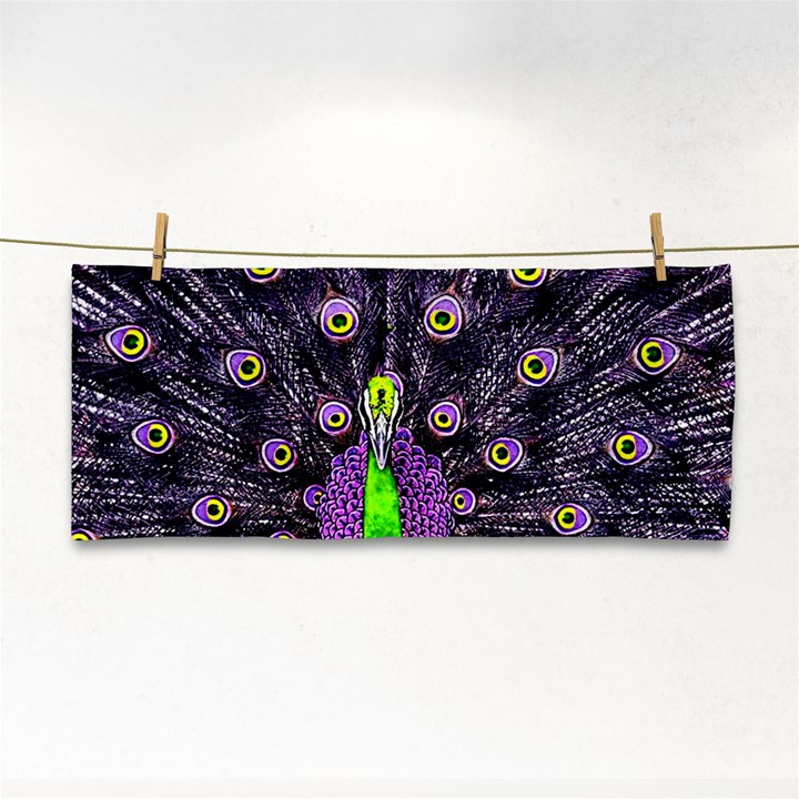 Peacock Bird Color Hand Towel