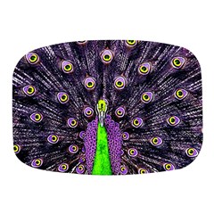 Peacock Bird Color Mini Square Pill Box by Cendanart