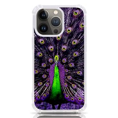 Peacock Bird Color Iphone 13 Pro Tpu Uv Print Case by Cendanart