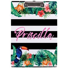 Tropical Name Acrylic Clipboard (2 styles) - A4 Acrylic Clipboard