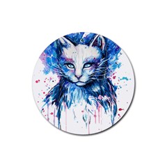 Cat Rubber Coaster (round) by saad11