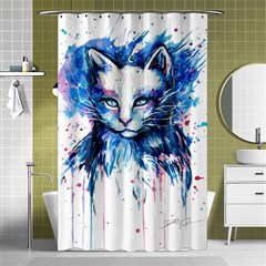 Cat Shower Curtain 48  X 72  (small)  by saad11