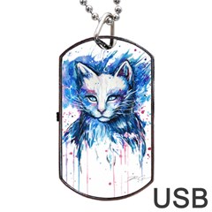 Cat Dog Tag Usb Flash (one Side)