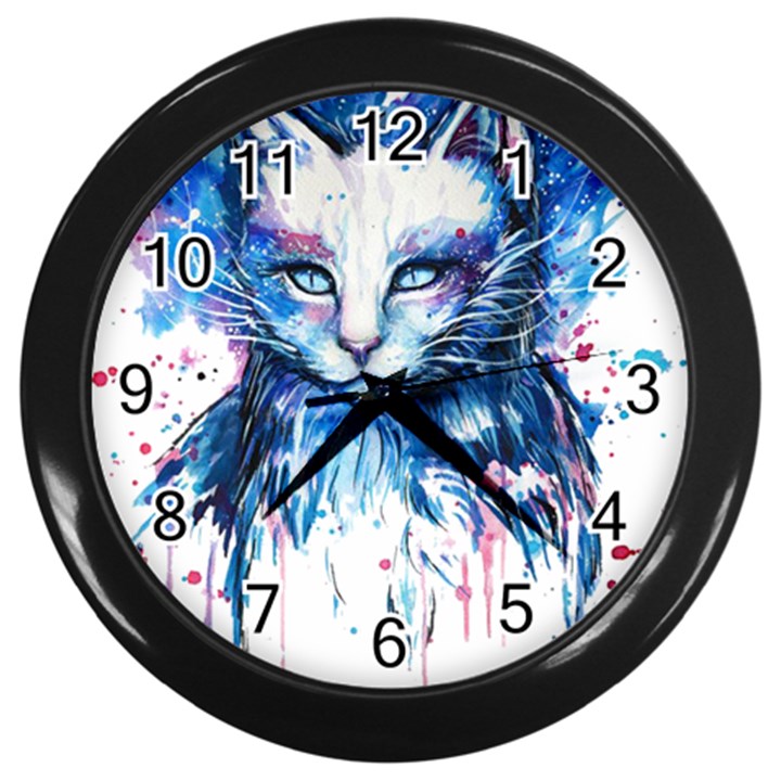 Cat Wall Clock (Black)