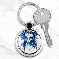 Cat Key Chain (round) by saad11