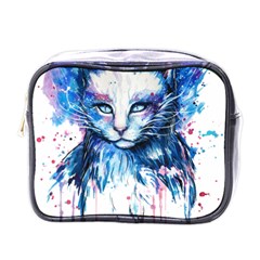 Cat Mini Toiletries Bag (one Side)