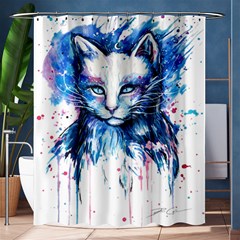 Cat Shower Curtain 60  X 72  (medium)  by saad11