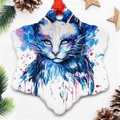 Cat Snowflake Ornament (two Sides)