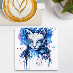 Cat Uv Print Square Tile Coaster  by saad11