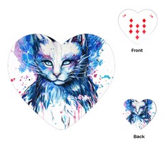 Cat Playing Cards Single Design (heart)