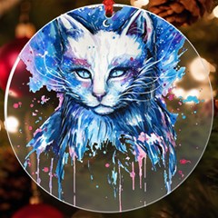 Cat Uv Print Acrylic Ornament Round