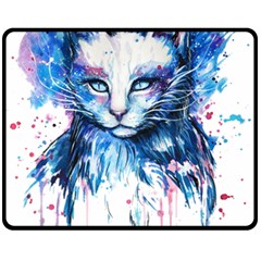 Cat Fleece Blanket (medium) by saad11