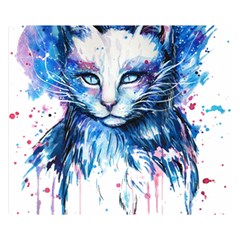 Cat Two Sides Premium Plush Fleece Blanket (small) by saad11