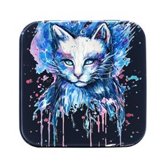 Cat Square Metal Box (black)