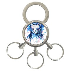 Cat 3-ring Key Chain