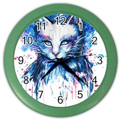 Cat Color Wall Clock by saad11