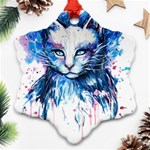 Cat Snowflake Ornament (Two Sides) Back