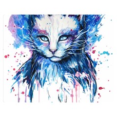 Cat Two Sides Premium Plush Fleece Blanket (medium) by saad11